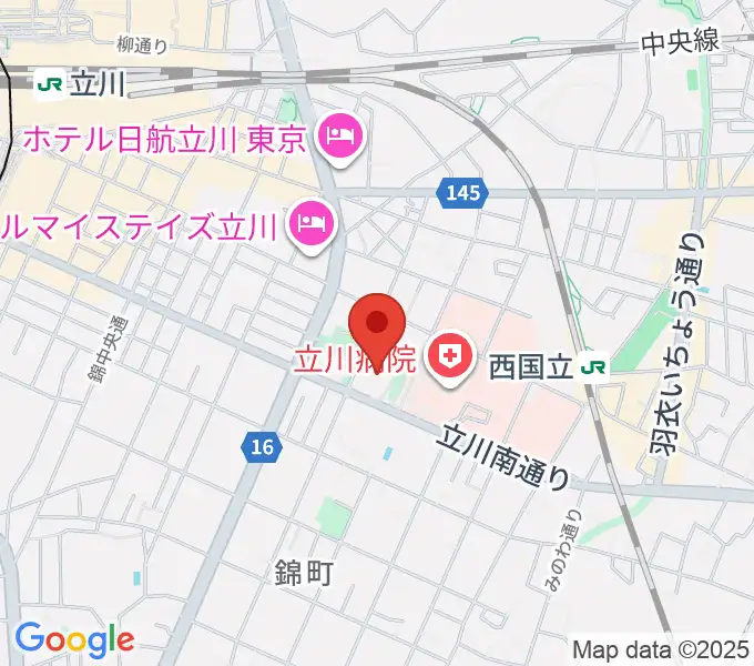 たましんRISURUホールの地図