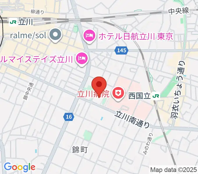 たましんRISURUホールの地図