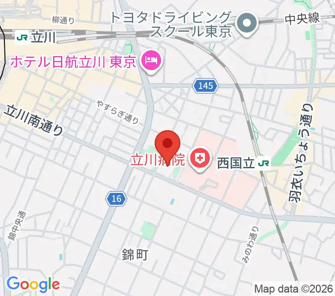 たましんRISURUホールの地図