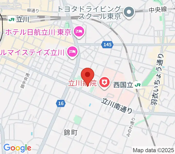たましんRISURUホールの地図
