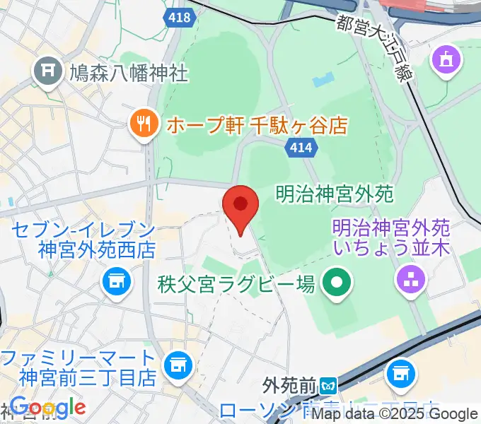 日本青年館ホールの地図