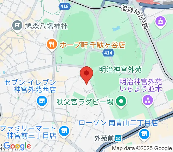 日本青年館ホールの地図