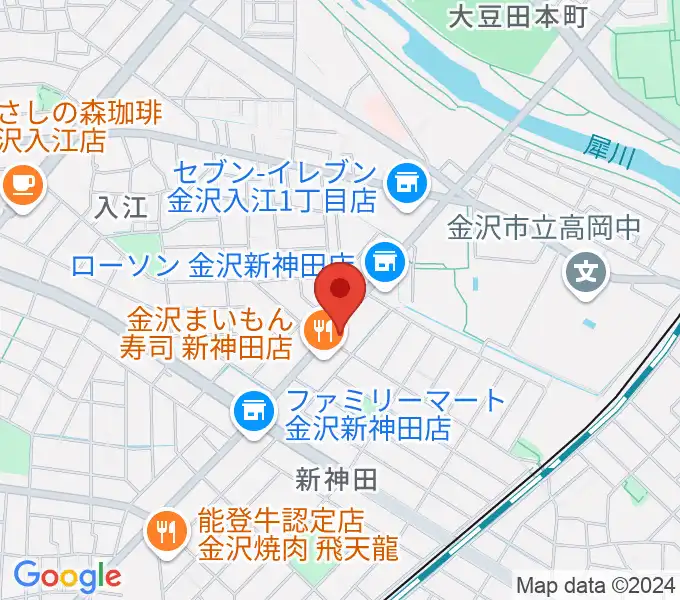 北陸楽器の地図