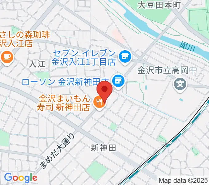北陸楽器の地図