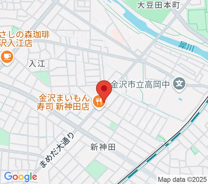 北陸楽器の地図