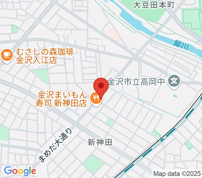 北陸楽器の地図