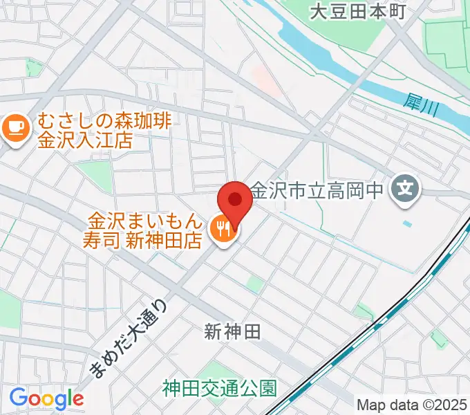 北陸楽器の地図