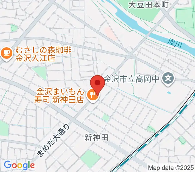 北陸楽器の地図