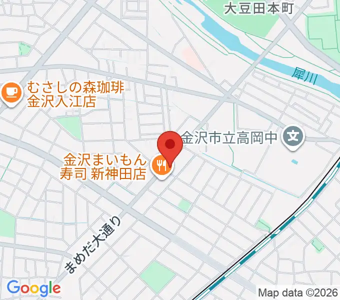 北陸楽器の地図