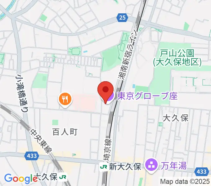 東京グローブ座の地図