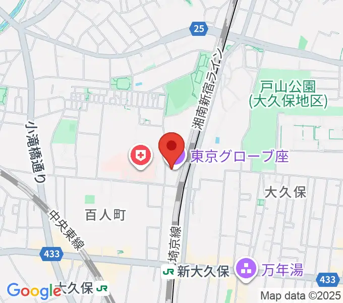 東京グローブ座の地図