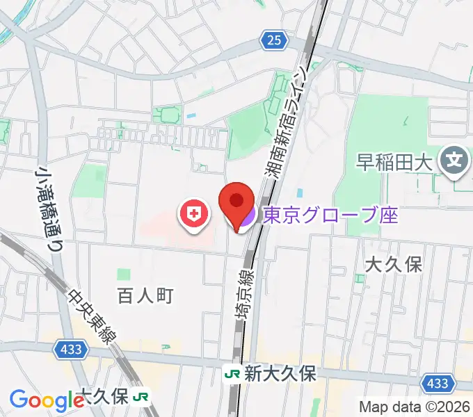 東京グローブ座の地図