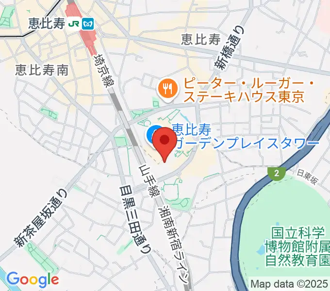 恵比寿ザ・ガーデンホール/ルームの地図