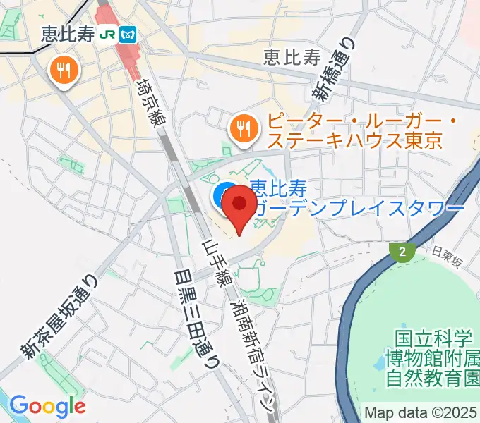 恵比寿ザ・ガーデンホール/ルームの地図