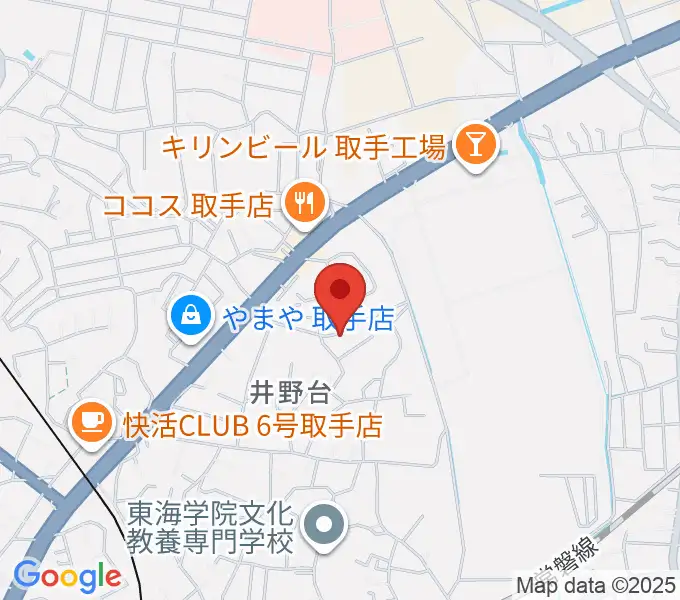 亀井ギター・スクールの地図