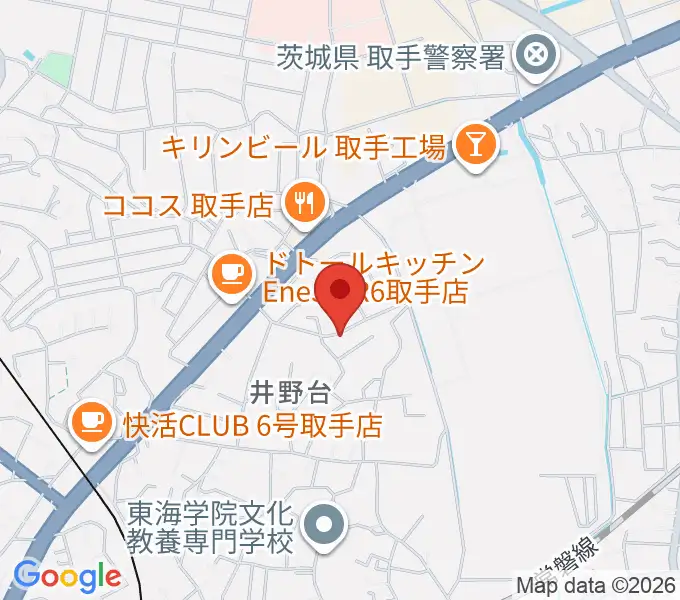 亀井ギター・スクールの地図