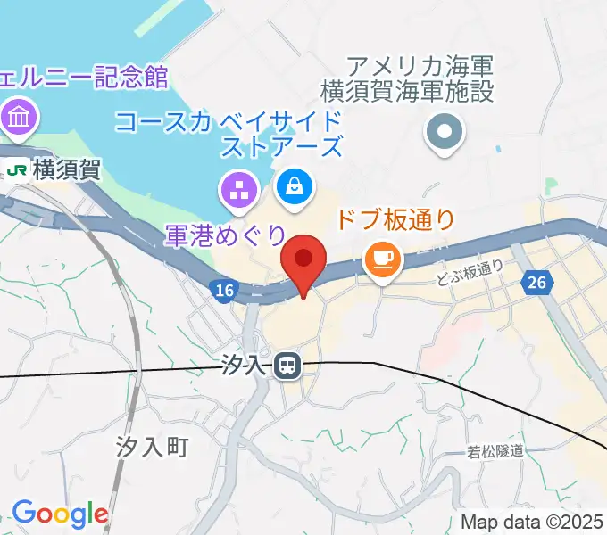 横須賀芸術劇場の地図