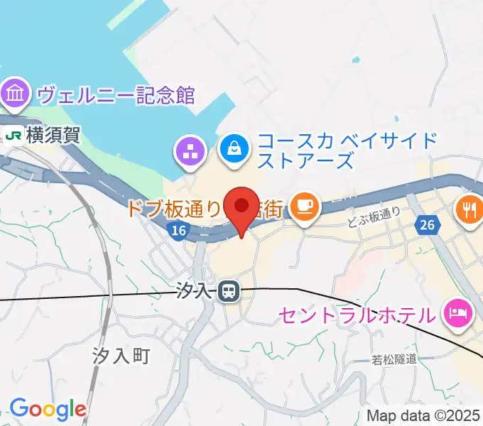 横須賀芸術劇場の地図