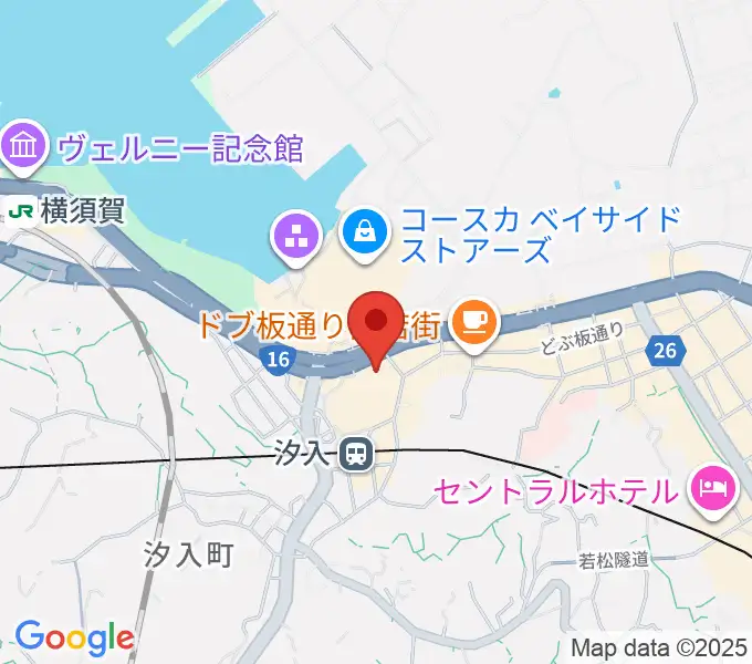 横須賀芸術劇場の地図