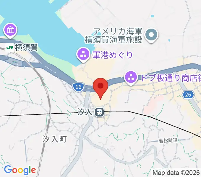 横須賀芸術劇場の地図