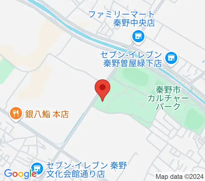 クアーズテック秦野カルチャーホールの地図