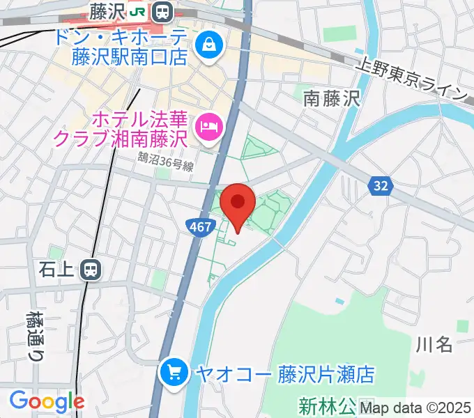 藤沢市民会館の地図