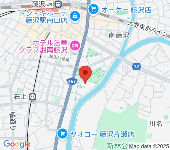 藤沢市民会館の地図