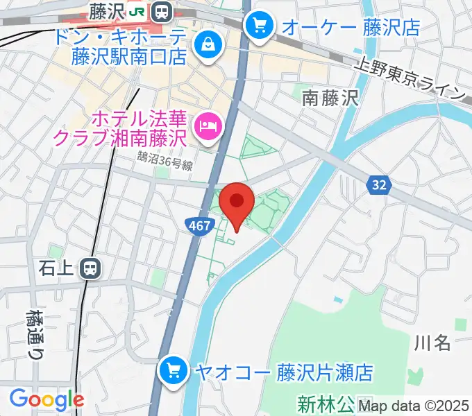 藤沢市民会館の地図