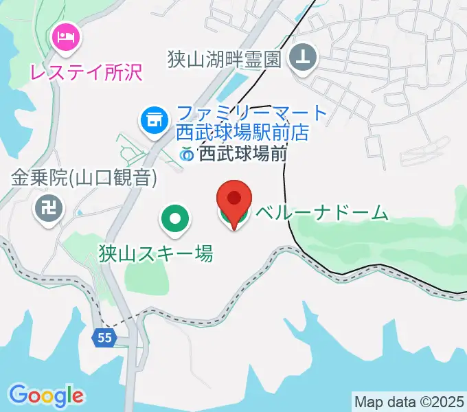 ベルーナドームの地図