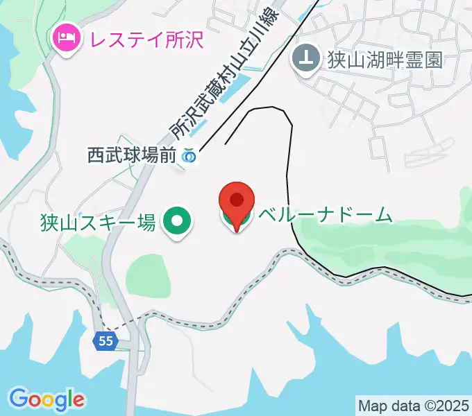 ベルーナドームの地図