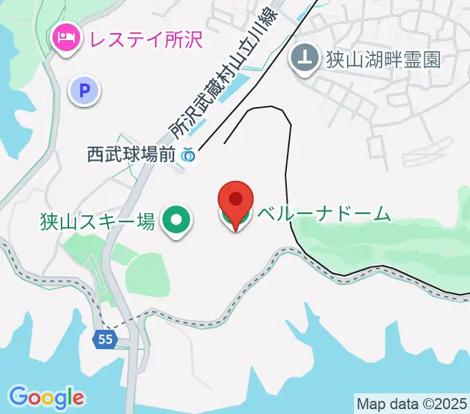 ベルーナドームの地図