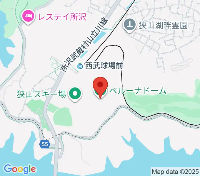 ベルーナドームの地図