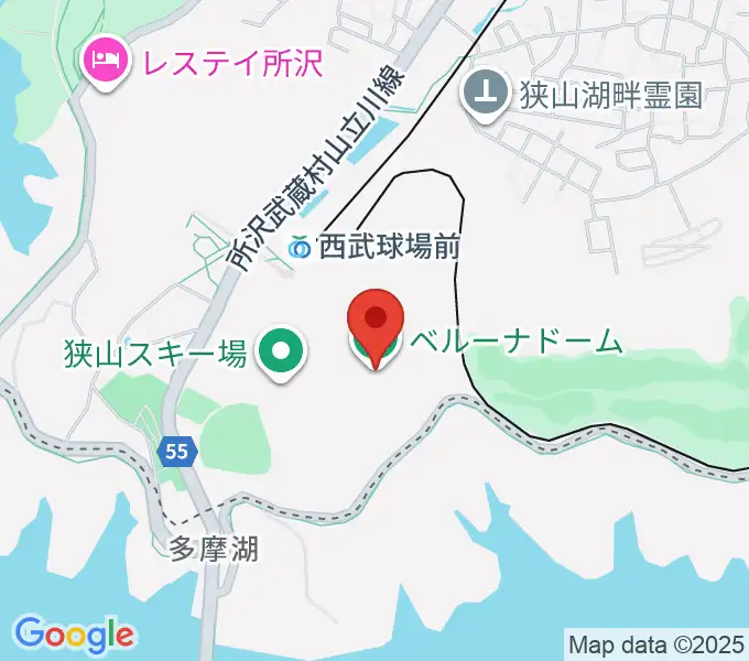ベルーナドームの地図