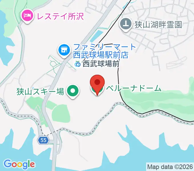 ベルーナドームの地図