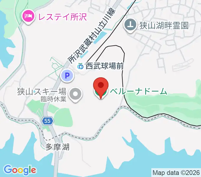 ベルーナドームの地図