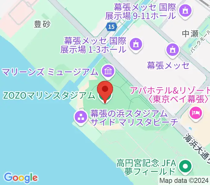 ZOZOマリンスタジアムの地図