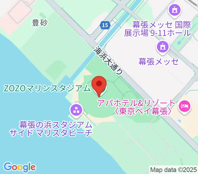 ZOZOマリンスタジアムの地図