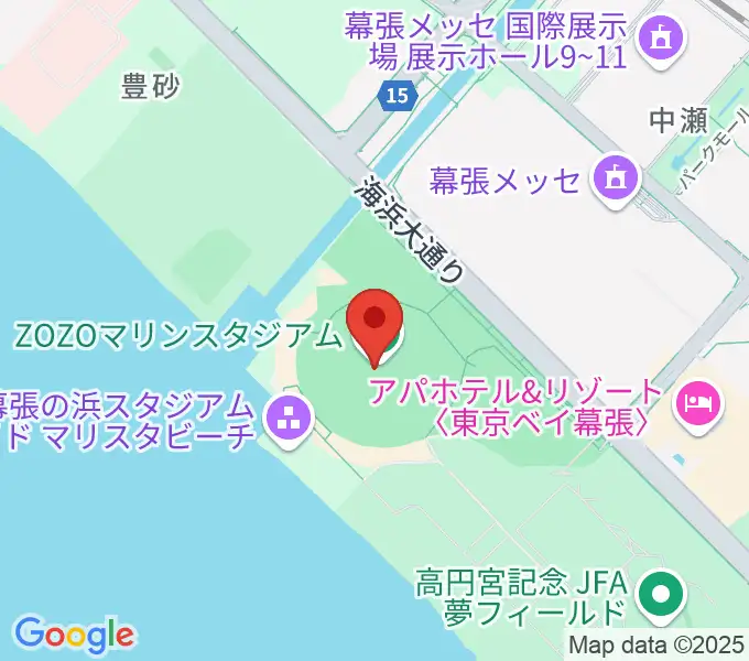 ZOZOマリンスタジアムの地図