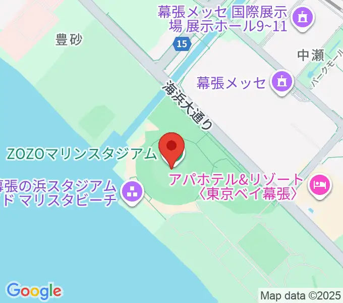 ZOZOマリンスタジアムの地図