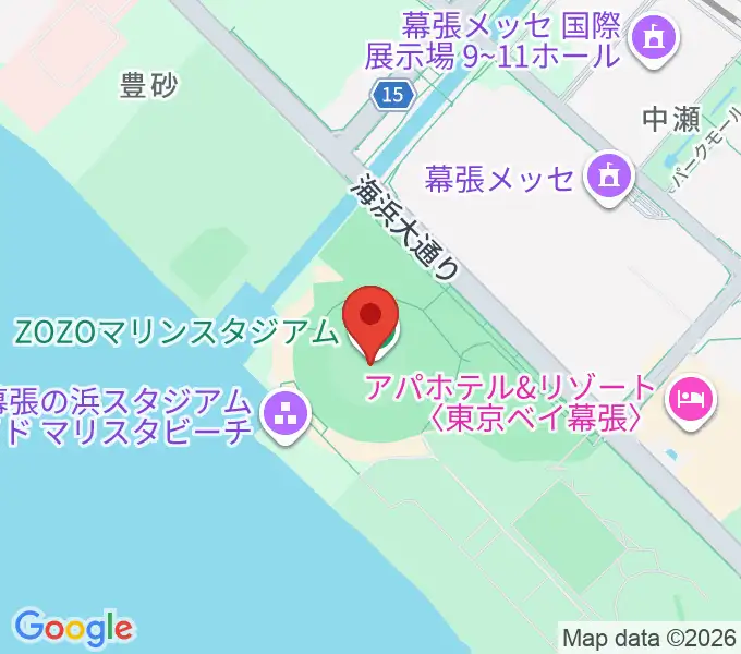 ZOZOマリンスタジアムの地図