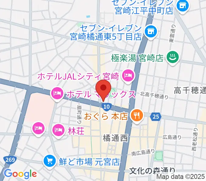 ボイス宮崎の地図