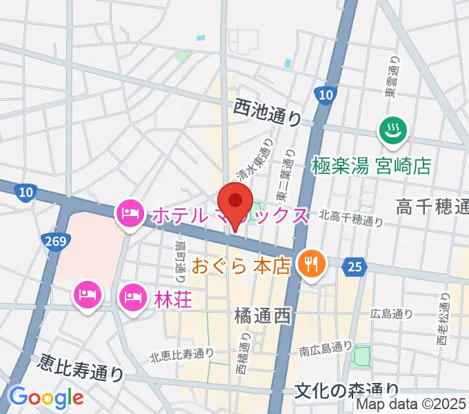 ボイス宮崎の地図