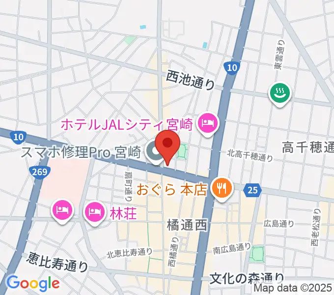 ボイス宮崎の地図