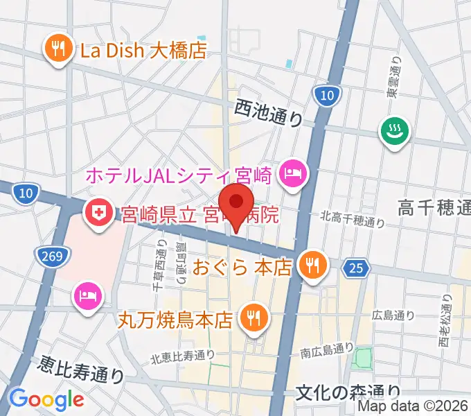 ボイス宮崎の地図