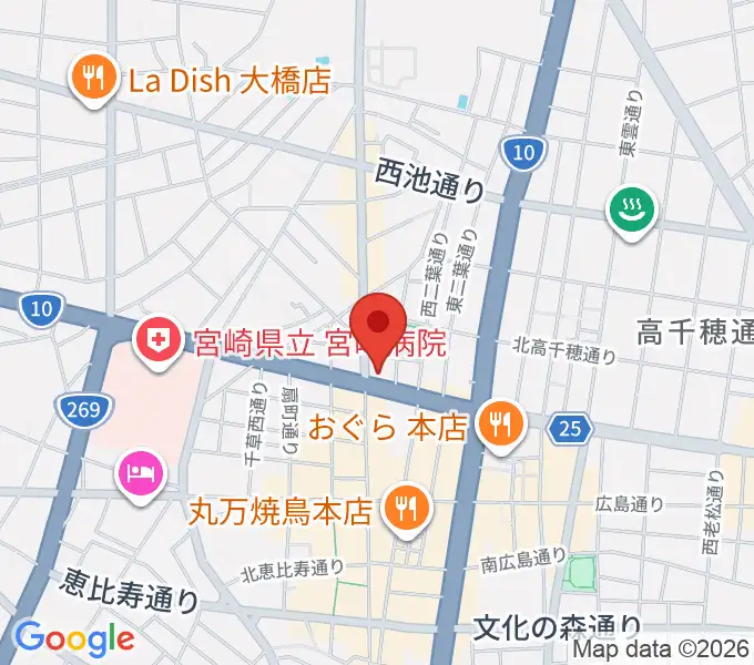 ボイス宮崎の地図