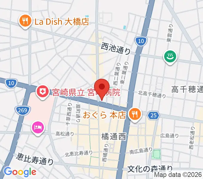 ボイス宮崎の地図
