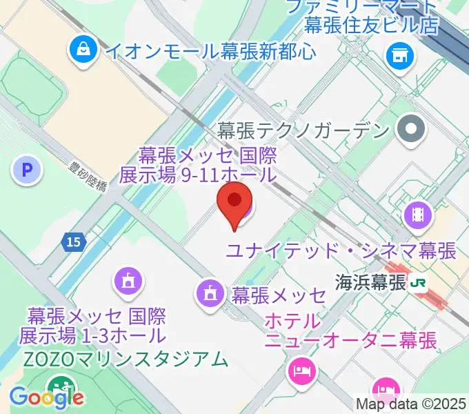 幕張メッセ 国際展示場9-11ホールの地図