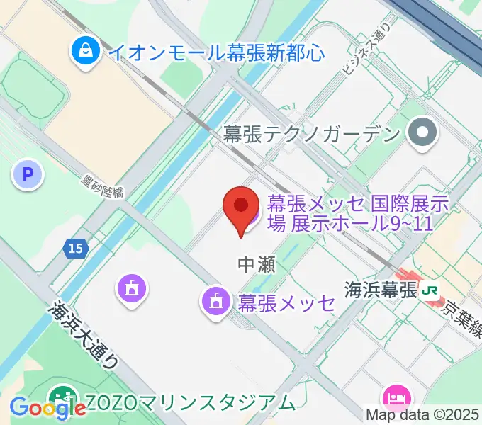 幕張メッセ 国際展示場9-11ホールの地図