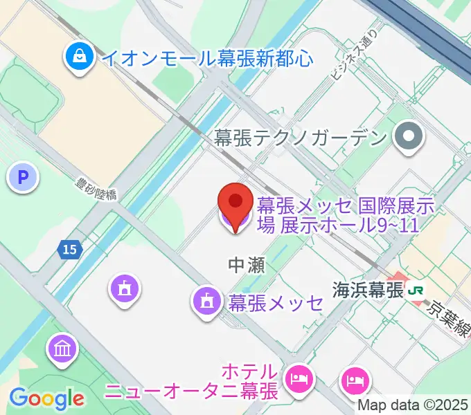 幕張メッセ 国際展示場9-11ホールの地図