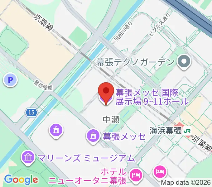 幕張メッセ 国際展示場9-11ホールの地図